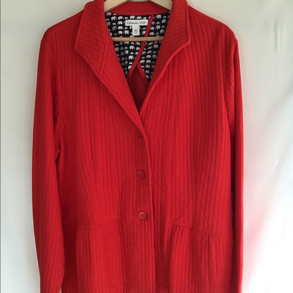 NWT Coldwater Creek Women’s 22 Ribbed Knit Blazer